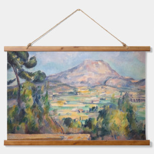 Paul Cezanne - Mont Sainte-Victoire Wandteppich Mit Holzrahmen