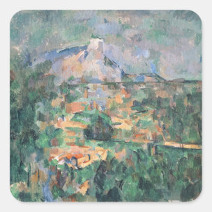 Paul Cezanne   Montagne Sainte-Victoire von Lauve Quadratischer Aufkleber