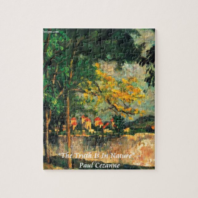 Paul Cezanne Nature Painting & Quote Puzzle (Vertikal)