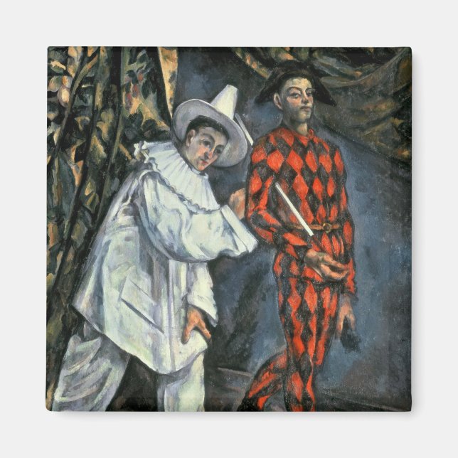 Paul Cezanne | Pierrot und Harlequin , 1888 Magnet (Vorne)