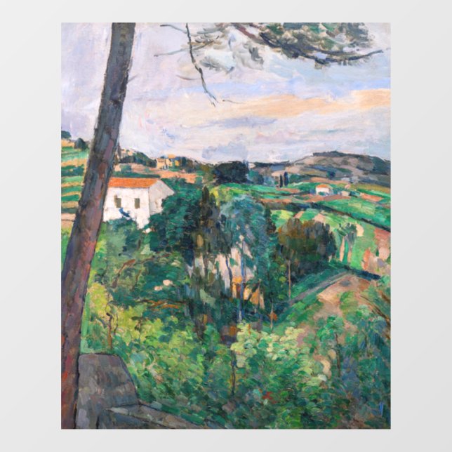 Paul Cezanne - Pine tree in Estaque Fensteraufkleber (Blatt)
