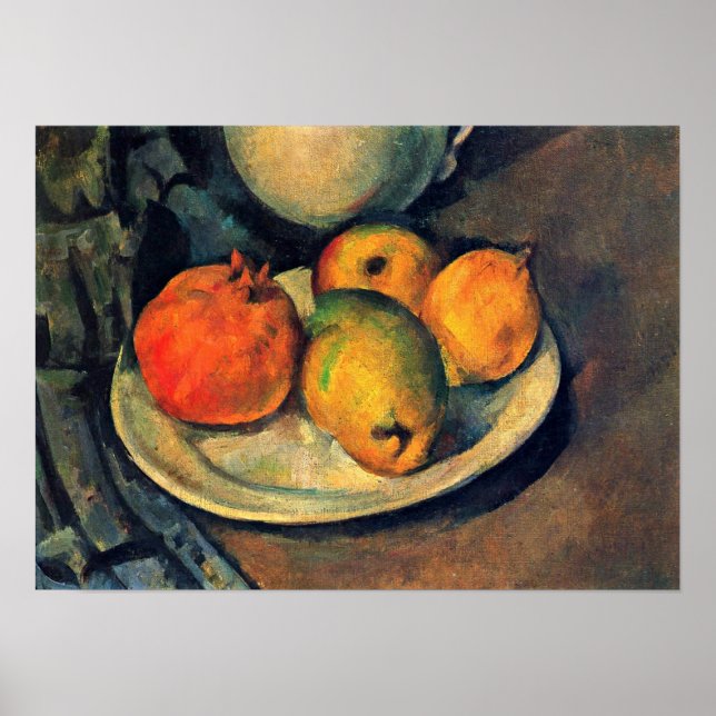 Paul Cezanne - Pomegranate und Pears Still Life Poster (Vorne)