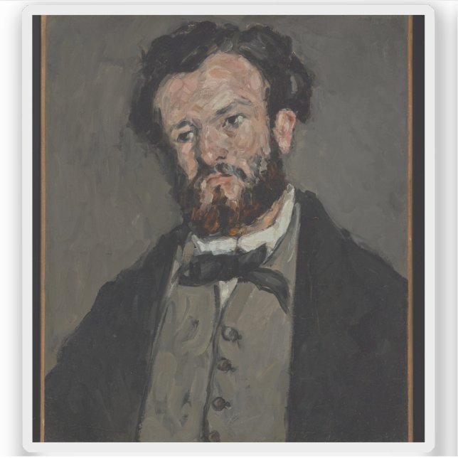 Paul Cézanne - Portrait von Anthony Valabrègue Aufkleber (Vorderseite)