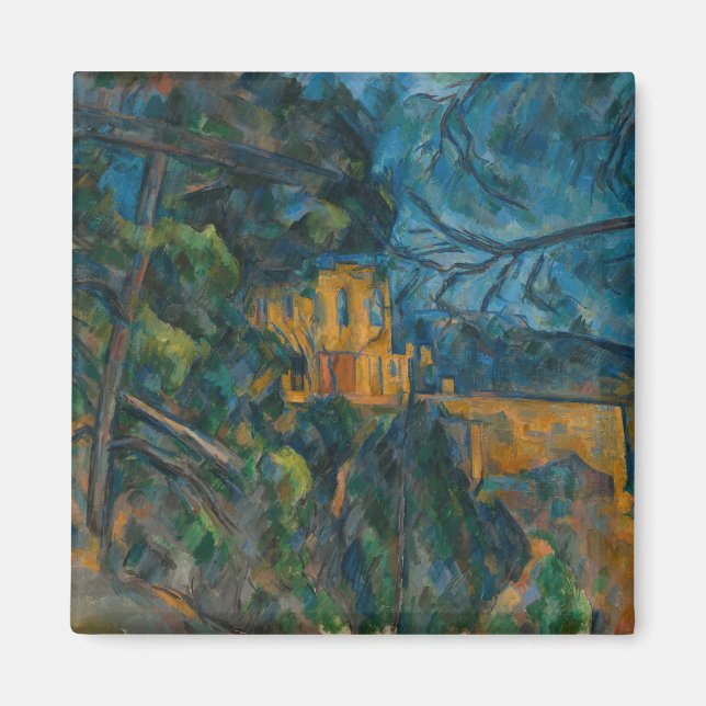 Paul Cezanne - Schwarzes Schloss Magnet (Vorne)