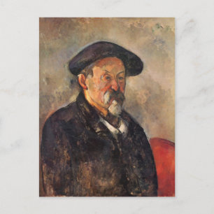 Paul Cezanne - Selbstportrait mit Beret Postkarte