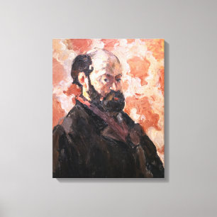 Paul Cezanne - Selbstporträt mit rosa Hintergrund Leinwanddruck