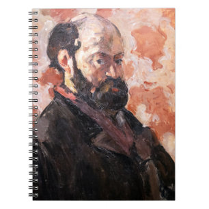 Paul Cezanne - Selbstporträt mit rosa Hintergrund Notizblock