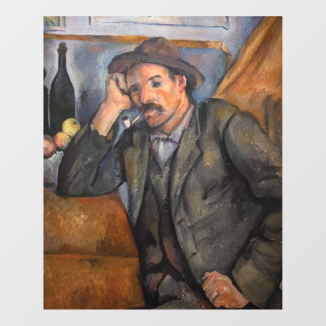 Paul Cezanne - Smoker Fensteraufkleber (Blatt)