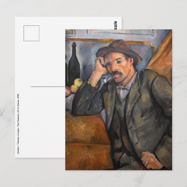 Paul Cezanne - Smoker Postkarte (Vorne/Hinten)