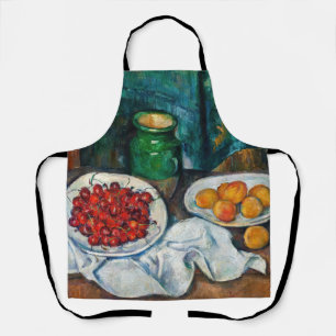 Paul Cezanne - Stilleben mit Kirschen und Pfirsich Schürze