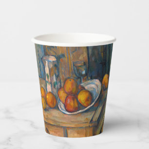 Paul Cezanne - Stilleben mit Milchkrug und Früchte Pappbecher