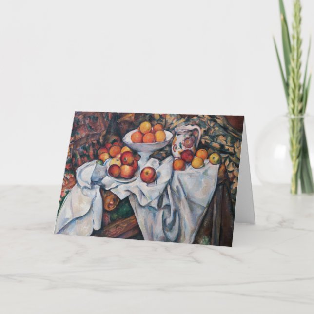 Paul Cezanne - Stillleben, Äpfel und Orange Karte (Vorderseite)