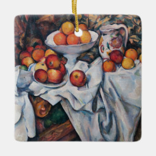 Paul Cezanne - Stillleben, Äpfel und Orange Keramikornament