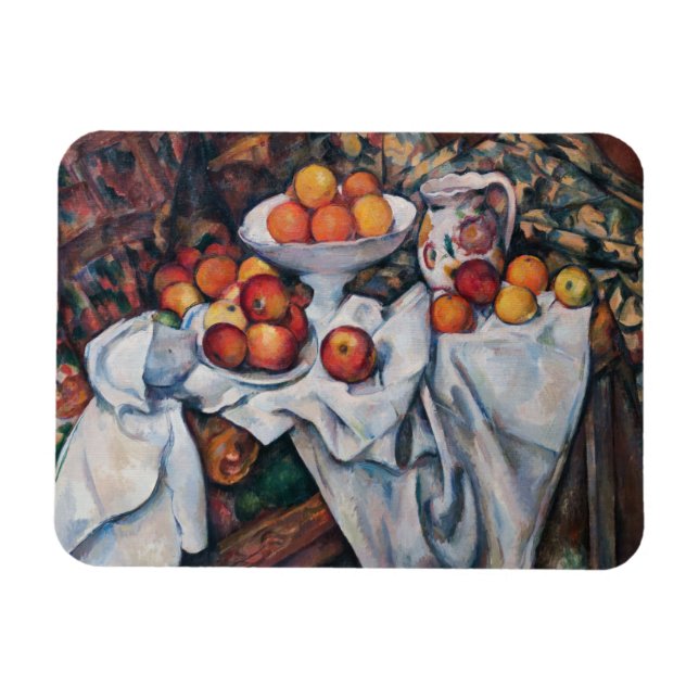 Paul Cezanne - Stillleben, Äpfel und Orange Magnet (Horizontal)