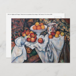 Paul Cezanne - Stillleben, Äpfel und Orange Postkarte