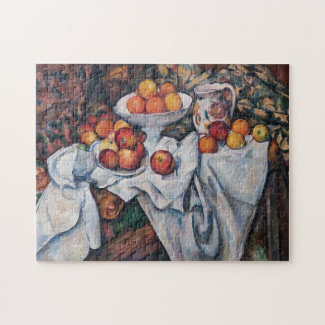 Paul Cezanne - Stillleben, Äpfel und Orange Puzzle (Horizontal)