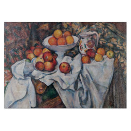 Paul Cezanne - Stillleben, Äpfel und Orange Schneidebrett