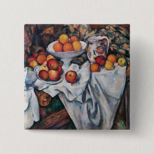 Paul Cezanne - Stillleben, Äpfel und Orangen Button