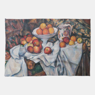 Paul Cezanne - Stillleben, Äpfel und Orangen Geschirrtuch