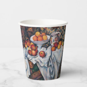 Paul Cezanne - Stillleben, Äpfel und Orangen Pappbecher