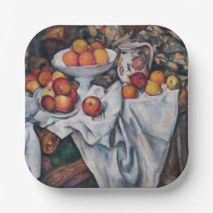 Paul Cezanne - Stillleben, Äpfel und Orangen Pappteller