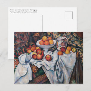 Paul Cezanne - Stillleben, Äpfel und Orangen Postkarte