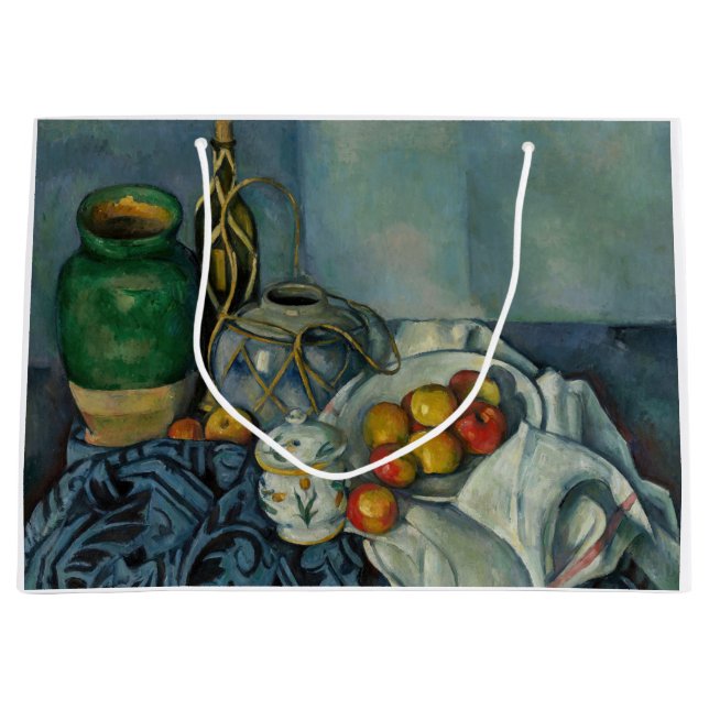 Paul Cezanne - Stillleben mit Äpfeln Große Geschenktüte (Vorderseite)