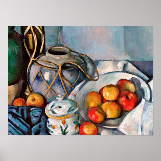 Paul Cezanne - Stillleben mit Äpfeln Poster (Vorne)