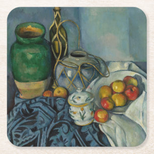 Paul Cezanne - Stillleben mit Äpfeln Rechteckiger Pappuntersetzer