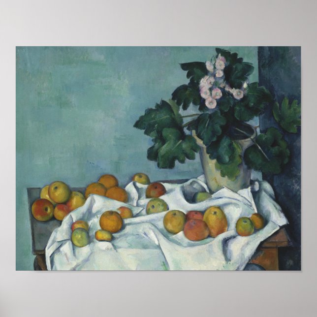 Paul Cezanne - Stillleben mit Äpfeln und einem Pot Poster (Vorne)