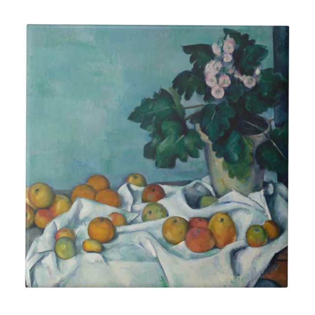 Paul Cezanne | Stillleben mit Äpfeln und einem Töp Fliese (Vorderseite)