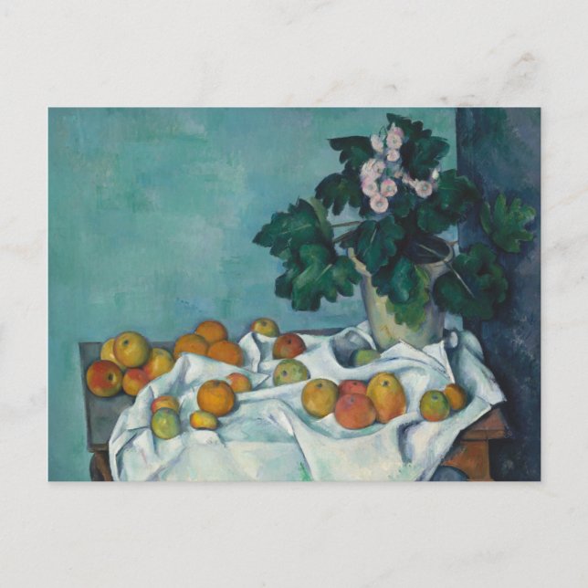 Paul Cezanne | Stillleben mit Äpfeln und einem Töp Postkarte (Vorderseite)