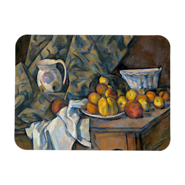 Paul Cezanne | Stillleben mit Äpfeln und Pfirsiche Magnet (Horizontal)