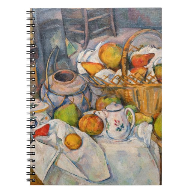 Paul Cezanne - Stillleben mit Basket Notizblock (Vorderseite)
