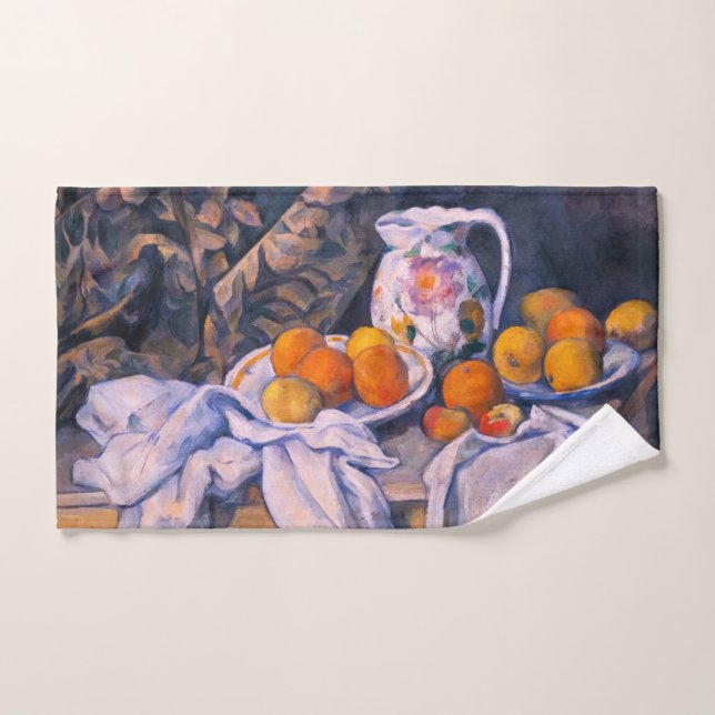 Paul Cezanne - Stillleben mit einem Vorhang Badhandtuch Set (Handtuch)