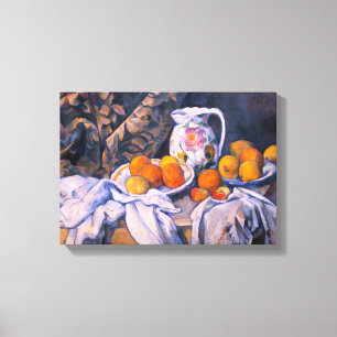 Paul Cezanne - Stillleben mit einem Vorhang Leinwanddruck