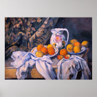Paul Cezanne - Stillleben mit einem Vorhang