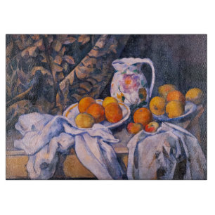 Paul Cezanne - Stillleben mit einem Vorhang Schneidebrett