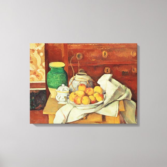 Paul Cezanne | Stillleben mit einer Kommode, Leinwanddruck (Vorderseite)
