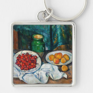 Paul Cezanne - Stillleben mit Kirschen und Peachs Schlüsselanhänger