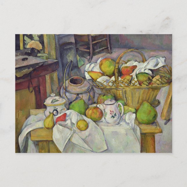 Paul Cezanne | Stillleben mit Korb, 1888-90 Postkarte (Vorderseite)