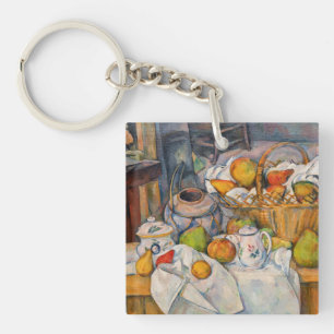 Paul Cezanne - Stillleben mit Korb Schlüsselanhänger
