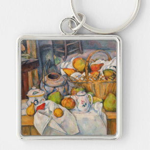 Paul Cezanne - Stillleben mit Korb Schlüsselanhänger
