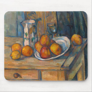 Paul Cezanne - Stillleben mit Milchkanne und Früch Mousepad