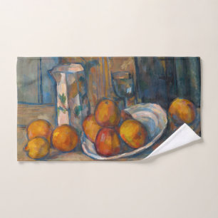 Paul Cezanne - Stillleben mit Milchkrug und Frücht Badhandtuch Set