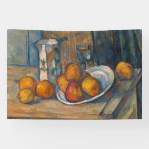 Paul Cezanne - Stillleben mit Milchkrug und Frücht Banner