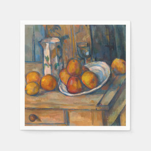 Paul Cezanne - Stillleben mit Milchkrug und Frücht Serviette