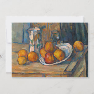Paul Cezanne - Stillleben mit Milchsaft und Obst Einladung