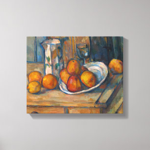 Paul Cezanne - Stillleben mit Milchsaft und Obst Leinwanddruck