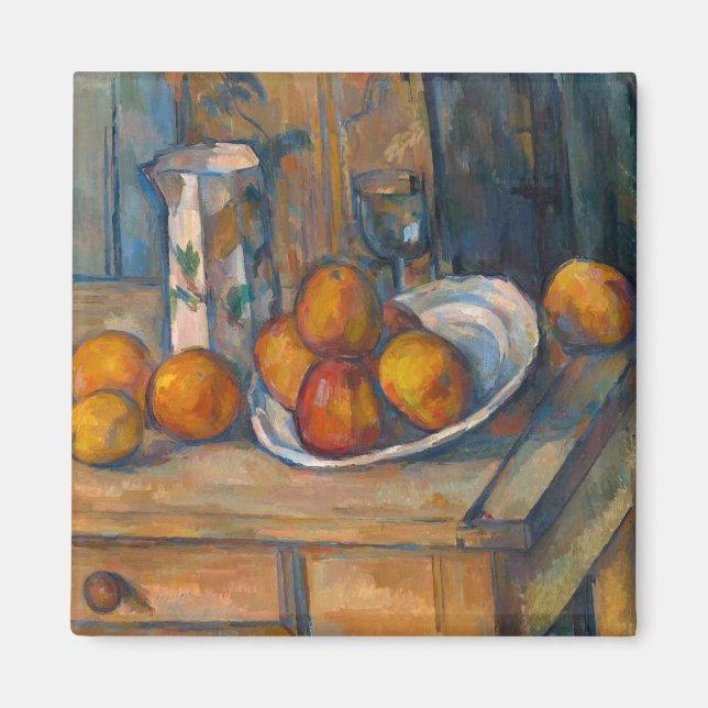 Paul Cezanne - Stillleben mit Milchsaft und Obst Magnet (Vorne)